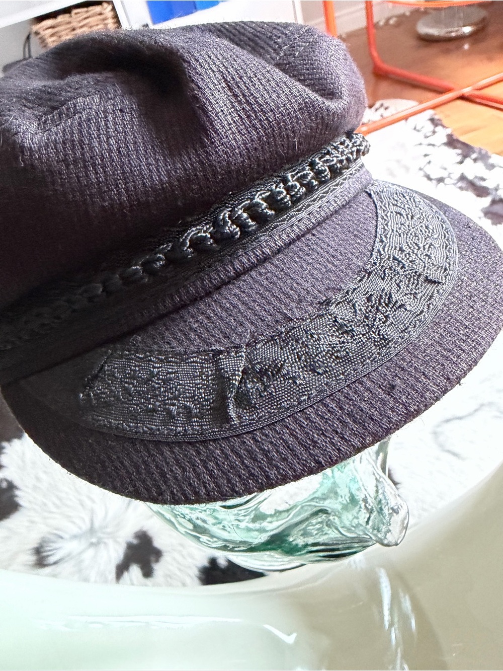 Brixton Black Braided Cord Fiddler Cap - Picture 4 of 6